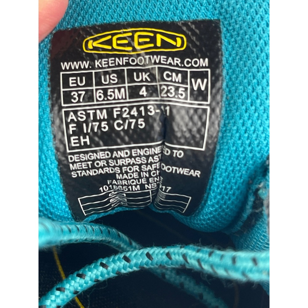 Keen Utility Work Shoes Womens 6.5M Grey Teal Excellent Safety Toe ASTM F2413-11 - Picture 8 of 9